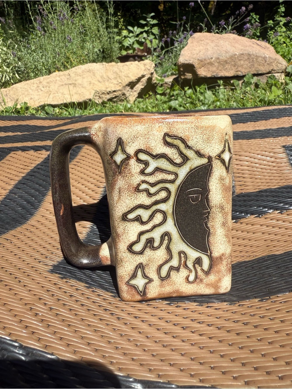 Mara Stoneware Sun & Moon Square Mug - Picture 2 of 6